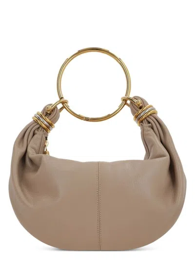 CHLOÉ WOMEN'S SMALL BRACELET HOBO BAG BEIGE