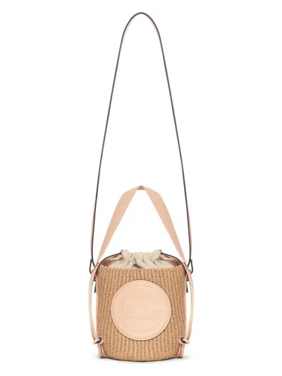 Chloé Small Horse Medal Tote Bag Pink In Apricotpin