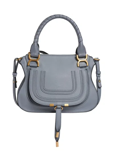 Chloé Women's Small Marcie Leather Satchel In Storm Blue