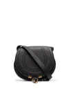 Chloé Women Small Marcie Saddle Bag In Grained Leather In Black
