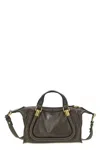 Chloé Black Paraty 24 Small Satchel In Gray