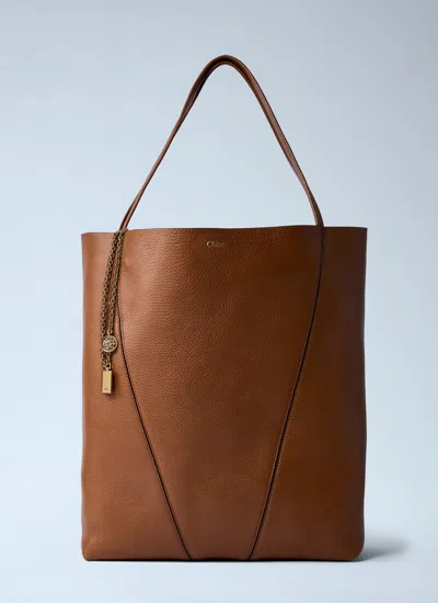 Chloé Women Small Spin Handbag In Brown