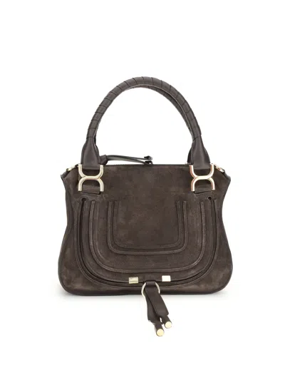 Chloé Women Small Suede Shoulder Bag In Brown
