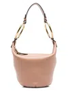 Chloé Small Bracelet Shoulder Bag In Grained Leather In Orange