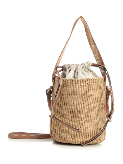 Chloé Chloe' Women Small "woody" Basket Bag In White