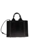 Chloé 'small Woody' Black Tote Bag With Tonal Logo Detail In Leather Woman In Multi