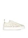 Chloé Lace Lauren Low-top Sneakers With Pull Tab In White