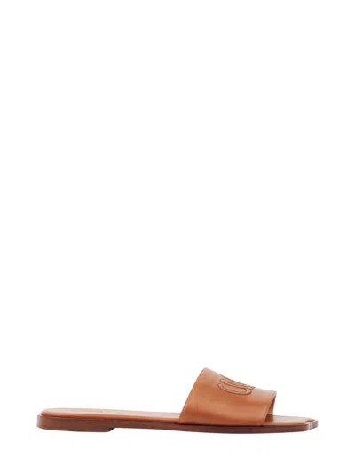 Chloé Brown Slip-on Sandals