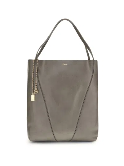 CHLOÉ CHLOÉ WOMEN SPIN LARGE TOTE BAG