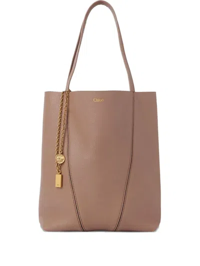 Chloé Women Spin Medium Leather Bag In Multi