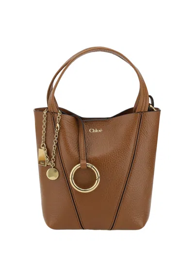 Chloé Women Spin Shoulder Bag In Brown