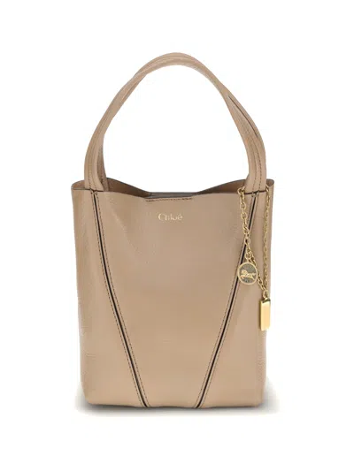 Chloé Women Spin Shoulder Bag In White