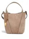 Chloé Women Spin Small Suede Tote Bag In Multi