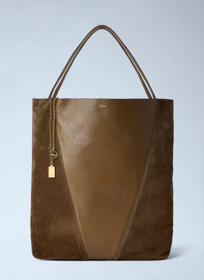 Chloé Women Spin Tote Bag In Blue