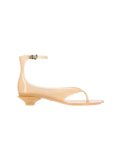 Chloé Women's Strappy Sandals With Sculpted Heel In Brown