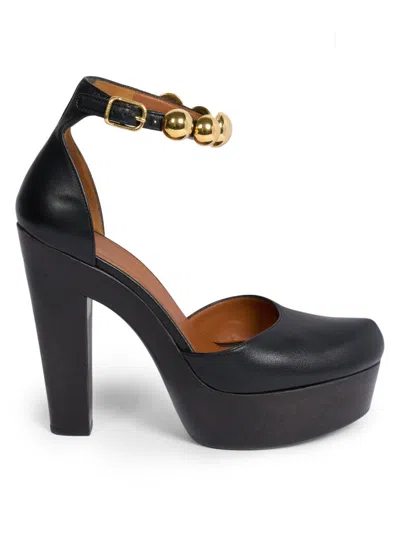 Chloé Women's Studded Leather D'orsay Pumps In Black