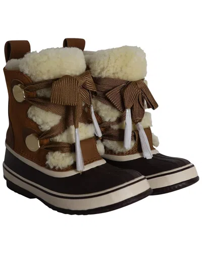 Chloé Women's Suede Calfskin X Sorel Hiking Boot (authentic Pre-loved) In Brown
