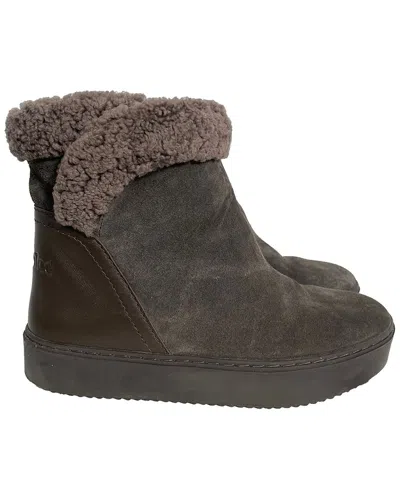 Chloé Women's Suede Juliet Sheared Bootie (authentic Pre-loved) In Brown