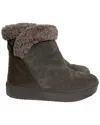 Chloé Women's Suede Juliet Sheared Bootie (authentic Pre-loved) In Green