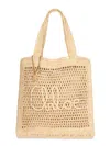 Chloé Women's Summer Banana Logo Crocheted Tote Bag In Sand