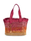 Chloé Womens Multicolor Orange Summer Banana East-west Raffia Tote Bag In Pink