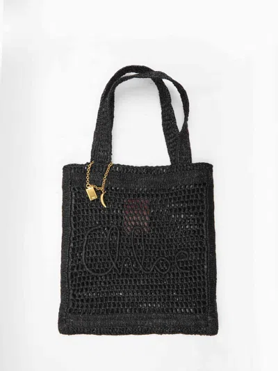 Chloé Chloe Women Summer Banana Shopping Bag In Black