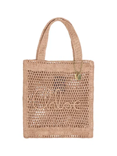 Chloé Women Summer Banana Tote Bag In Brown
