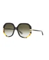 Chloé Chloe Womens Black Ch0105s Hexagonal-frame Acetate Sunglasses In Black