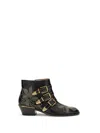 Chloé Women Susan Leather Boots In Black