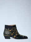Chloé Lamb Leather Chelsea Boots With Rubber Sole In Black
