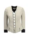 Chloé Women Tailored Silk Jacket In Neutral