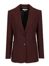 Chloé Suits Sigle Breasted Blazer Jackets Bordeaux In Red