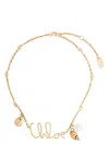 Chloé The Shells Necklace Accessories In 9dc Gold