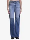 Chloé Three-coloured Patchwork Denim Jeans In Blue