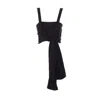 Chloé Cropped Tank Top With Ribbons In Black