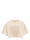 Chloé Biologic Cotton T-shirt With Frontal Logo Patch In White