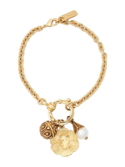Chloé Women's Treasures Goldtone & Glass & Imitation Pearl Charm Bracelet