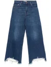 Chloé Cropped Wide-leg Jeans In Blue