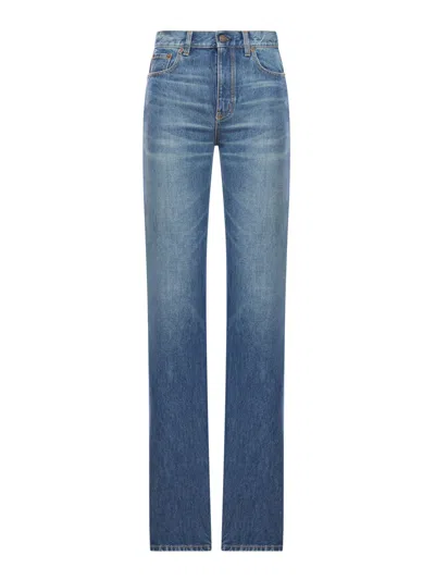 Chloé Chloe` Women Washed Cotton Denim Jeans In Multi