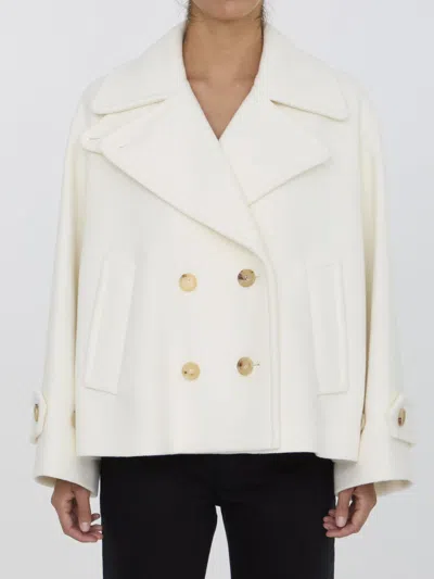 CHLOÉ WOMEN'S WHITE BREAST CLOTH JACKET