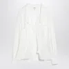 Chloé Women's White Shirt With Embroidered Bow Tie In White