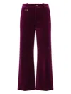 Chloé Velvet Flared Pants In Pink & Purple