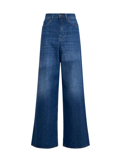 Chloé Women Wide-leg Denim Jeans In Blue