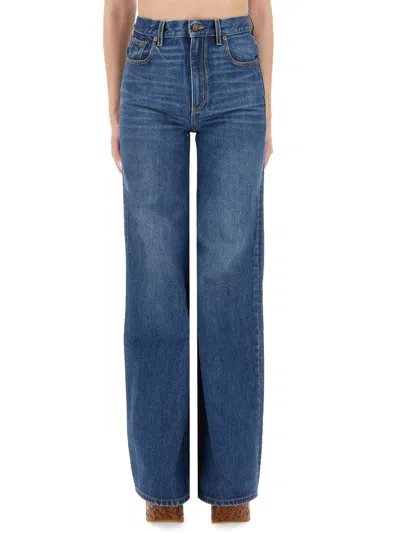 Chloé Women Wide Leg Jeans In Blue