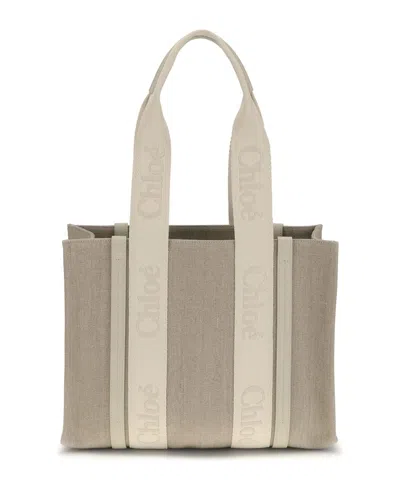 Chloé Women's Woodand Medium Tote Handbag In Yellow