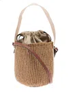 Chloé Woody Small Mifuko Basket Bag With Logo Webbing In Multi