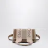Chloé Women's Woody Beige/pink Canvas Waist Bag | Chc24as681l17 In Pink