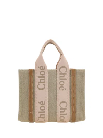 Chloé Women Woody Handbag In White