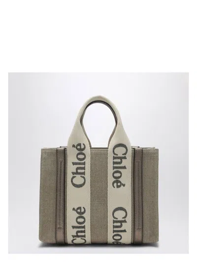 Chloé Women's Woody Linen And Leather Tote Bag