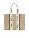 Chloé Women Woody Linen Tote Bag